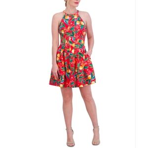 Vince Camuto Halter Fit & Flare Dress Size 14 New